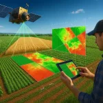 How does satellite data support precision agriculture?