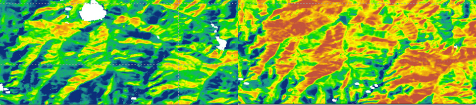 Large-scale mining activities can alter surrounding land surfaces and environmental conditions
