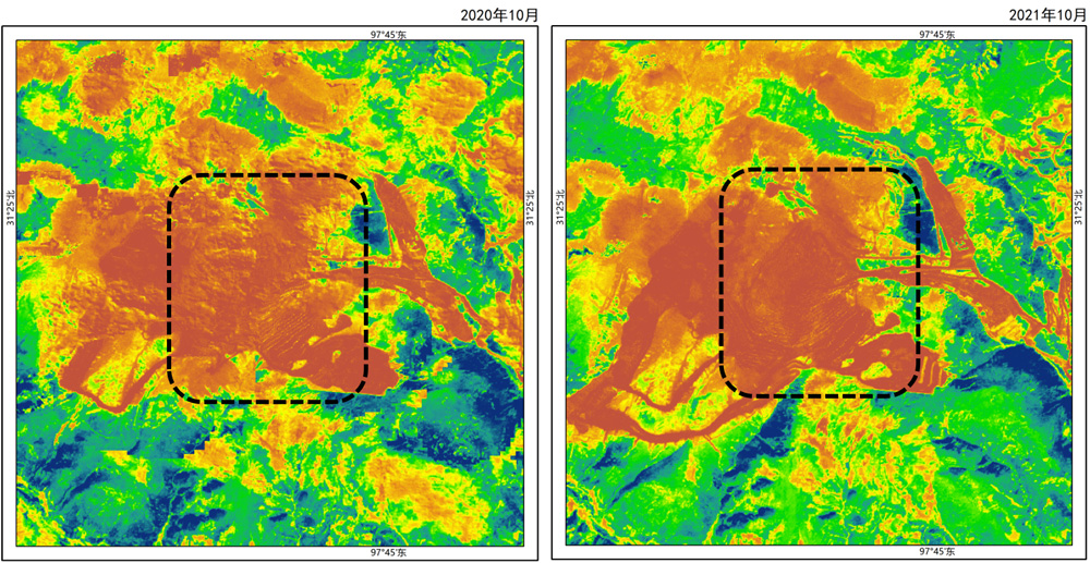 Yulong Copper Mine Vegetation Growth Status Monitoring Map