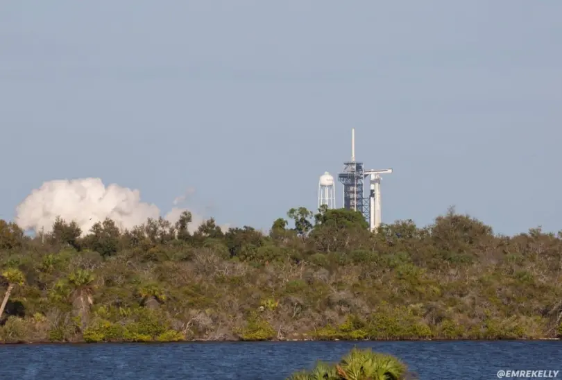 SpaceX conducts static fire test on Falcon 9 ahead of Crew Dragon debut