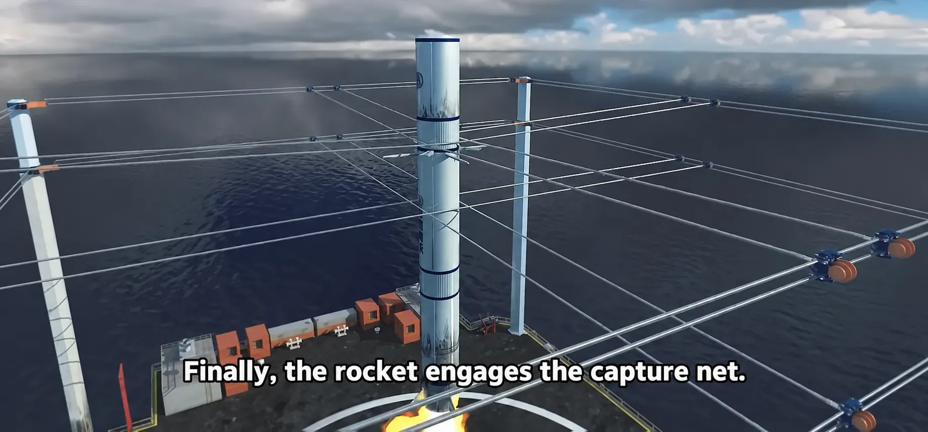 Long March 10B First-Stage Recovery Method Offshore Net Capture