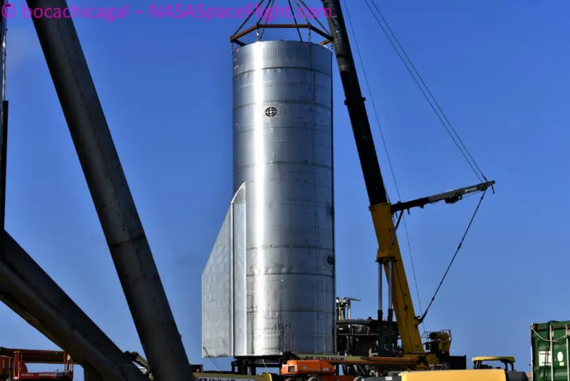Starship SN8 prepares for test series – First sighting of Super Heavy
