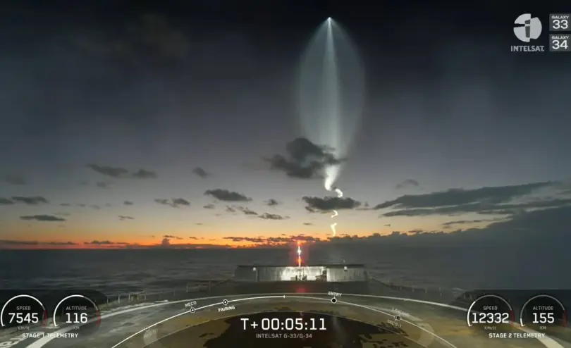 SpaceX successfully lofts Intelsat Galaxy duo