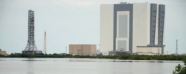 Crew Access Arm arrives as SLS Mobile Launcher takes shape
