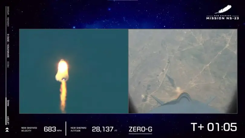 New Shepard suffers in-flight abort on uncrewed NS-23 mission