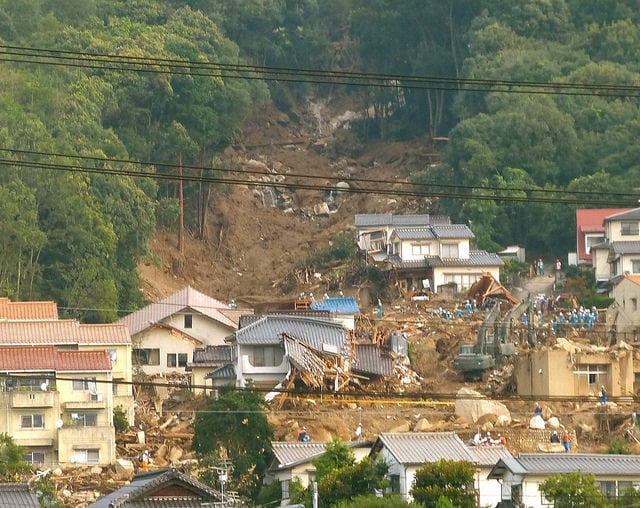 C-Com Satellite Antennas Deployed in Response to Hiroshima Landslide