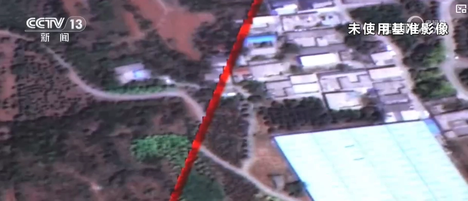 Images produced from different satellites can have different geometric quality and may fail to align. Roads, buildings and other features can appear displaced when imagery from separate spacecraft is overlaid