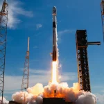 A SpaceX Falcon 9 rocket launches three O3b mPOWER satellites for the telecom company SES from Florida on Sept. 13, 2026. (Image credit: SpaceX)