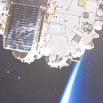 A view of one of Russia's Rassvet satellites moments after separating from its Soyuz launch vehicle in March. Credit: Bureau 1440