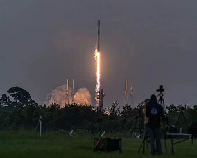 A SpaceX Falcon 9 rocket lifts off from Space Launch Complex 40 at Cape Canaveral Space Force Station during the Starlink 10-50 mission on July 5, 2026. Image: John Pisani/Spaceflight Now