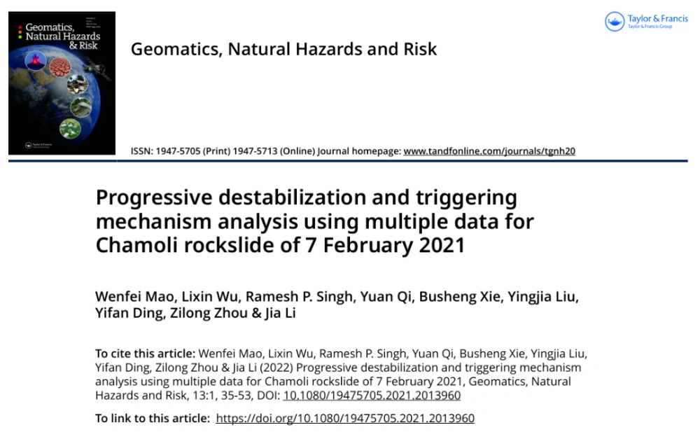 From Snow and Ice Retreat in 2010 to an Ice Avalanche in 2016 and Crack Coalescence Two Days Before the Disaster How Satellites Reconstructed a Decade of Progressive Rock-Slope Failure