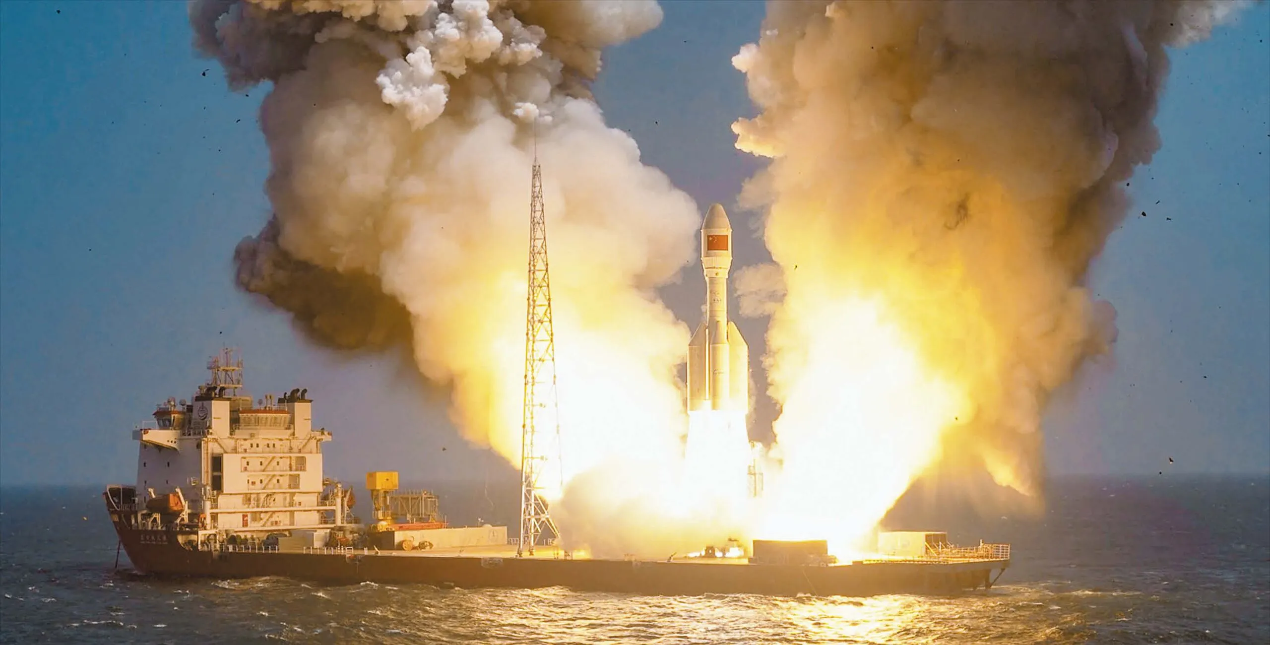 Gravity-1 Y4 launches from waters east of Shanghai. Image source: Orienspace website, July 22, 2026.