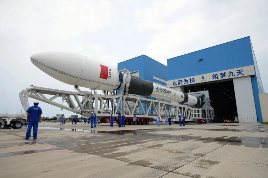 Long March 12 Rocket During Horizontal Transport