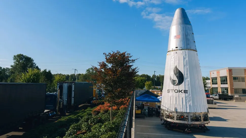Nova Pathfinder upper stage flight article 1. (Image credit: Stoke Space)