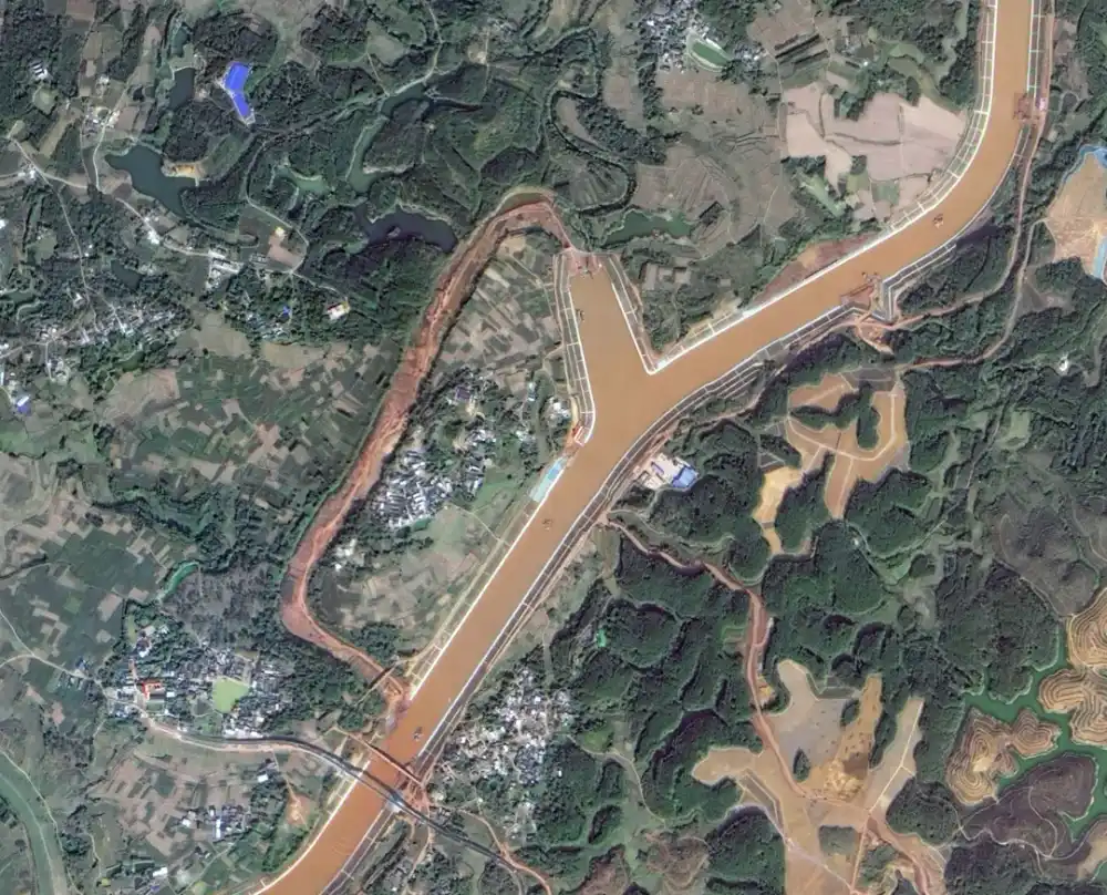 Pinglu Canal Officially Opens to Shipping Satellite Images Capture China’s Project of the Century