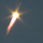 Roscosmos' Progress 96 cargo spacecraft launches from the Baikanour Cosmodrome on a Soyuz rocket on Sept. 16, 2026. (Image credit: NASA)