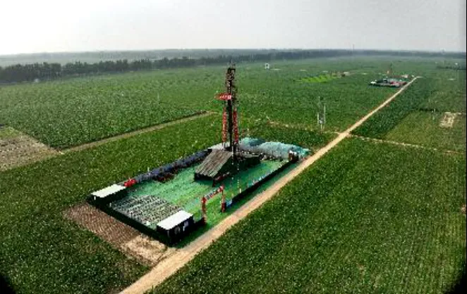 Standardized drilling operations at the Yangjuan iron ore prospect in the Litun area of Qihe–Yucheng